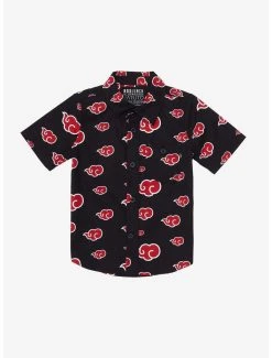 Naruto Shippuden Akatsuki Cloud Toddler Woven Button-Up - BoxLunch Exclusive