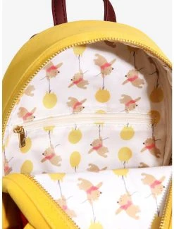 Loungefly Disney Winnie The Pooh Floral Crown Flocked Mini Backpack - BoxLunch Exclusive -BoxLunch Shop 14398087 av5