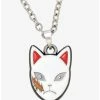 Boxlunch Demon Slayer: Kimetsu No Yaiba Sabito Warding Mask Necklace -BoxLunch Shop 15169197 hi