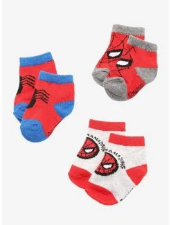 Spider-Man Face & Logo Infant Sock Set - BoxLunch Exclusive -BoxLunch Shop 15411484 av2