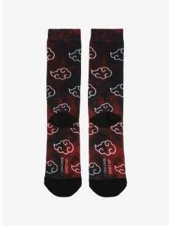 Naruto Akatsuki Clouds Crew Socks - BoxLunch Exclusive -BoxLunch Shop 15630067 av2