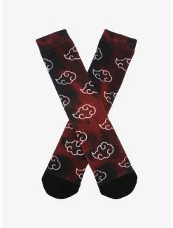 Naruto Akatsuki Clouds Crew Socks - BoxLunch Exclusive