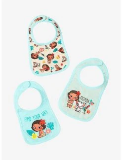 Disney Moana Tropical Icons Infant Bib Set - BoxLunch Exclusive