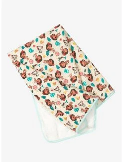 Disney Moana Tropical Icons Allover Print Swaddle Blanket - BoxLunch Exclusive -BoxLunch Shop 15894433 av1