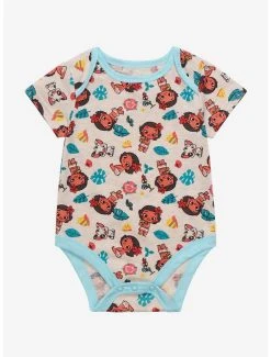 Disney Moana Tropical Icons Allover Print Infant One-Piece - BoxLunch Exclusive