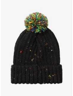 Harry Potter Hogwarts House Badges Youth Pom Cuff Beanie - BoxLunch Exclusive -BoxLunch Shop 15912473 av1