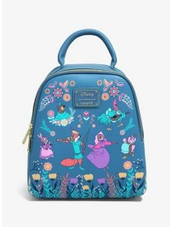 Boxlunch Loungefly Disney Robin Hood Sherwood Forest Friends Floral Mini Backpack
