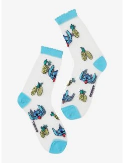 Disney Lilo & Stitch Pineapple Sheer Socks - BoxLunch Exclusive