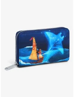 Boxlunch Loungefly Disney Moana Maui's Fish Hook & Gramma Tala Stingray Small Zip Wallet