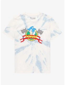 Sonic The Hedgehog Racing Emblem Youth Tie-Dye T-Shirt - BoxLunch Exclusive