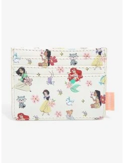 Loungefly Disney Princess Chibi Princesses & Friends Allover Print Cardholder - BoxLunch Exclusive -BoxLunch Shop 16896853 av1