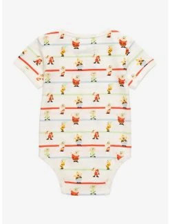 Disney Snow White And The Seven Dwarfs Allover Print Striped Infant One-Piece - BoxLunch Exclusive -BoxLunch Shop 16916619 av1