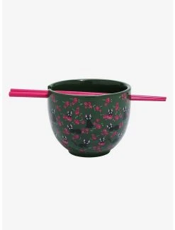Studio Ghibli Kiki’s Delivery Service Jiji & Flowers Ramen Bowl With Chopsticks - BoxLunch Exclusive