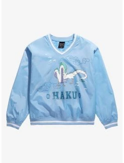 Studio Ghibli Spirited Away Haku Portrait V-Neck Windbreaker Crewneck - BoxLunch Exclusive