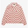 Disney Lady And The Tramp Tony's Restaurant Checkered Plus Size Denim Jacket - BoxLunch Exclusive -BoxLunch Shop 17225738 hi