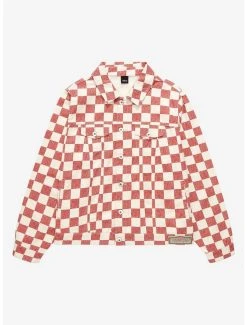 Disney Lady And The Tramp Tony's Restaurant Checkered Plus Size Denim Jacket - BoxLunch Exclusive