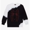 Marvel Spider-Man Spider Logo Youth Radial Dye Crewneck - BoxLunch Exclusive -BoxLunch Shop 17266425 hi