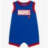 Marvel Spider-Man Spidey Infant Basketball Jersey Romper - BoxLunch Exclusive -BoxLunch Shop 17358144 hi