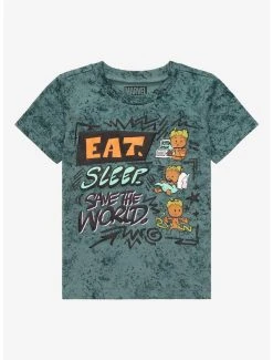 Marvel Guardians Of The Galaxy Groot Eat Sleep Tie-Dye Toddler T-Shirt - BoxLunch Exclusive