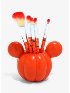 Disney Mickey Mouse Jack-O'Lantern Makeup Brush Set & Holder - BoxLunch Exclusive -BoxLunch Shop 17774022 av3