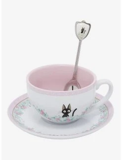 Studio Ghibli Kiki’s Delivery Service Jiji Teacup & Spoon Set - BoxLunch Exclusive -BoxLunch Shop 18250377 av2