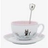 Studio Ghibli Kiki’s Delivery Service Jiji Teacup & Spoon Set - BoxLunch Exclusive -BoxLunch Shop 18250377 hi