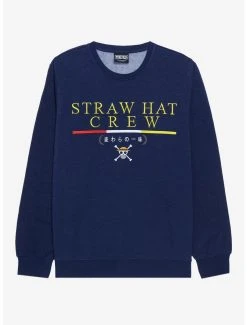 One Piece Straw Hat Crew Collegiate Crewneck - BoxLunch Exclusive