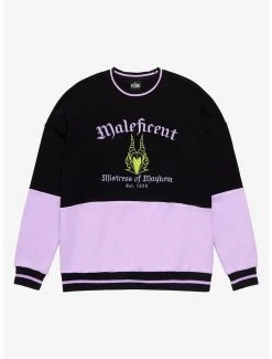 Disney Sleeping Beauty Maleficent Panel Crewneck - BoxLunch Exclusive