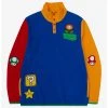 Nintendo Super Mario Bros. Icons Color Block Fleece Jacket - BoxLunch Exclusive -BoxLunch Shop 18539278 hi