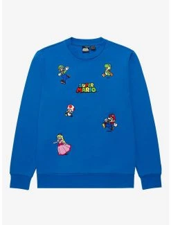 Nintendo Super Mario Bros. Characters Allover Print Crewneck - BoxLunch Exclusive