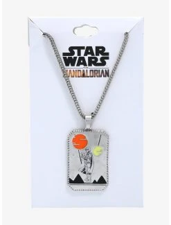 Star Wars The Mandalorian The Child & Mando Pendant Necklace - BoxLunch Exclusive -BoxLunch Shop 18666850 av2