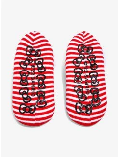Sanrio Hello Kitty Striped Fleece Slipper Socks - BoxLunch Exclusive -BoxLunch Shop 18809345 av2