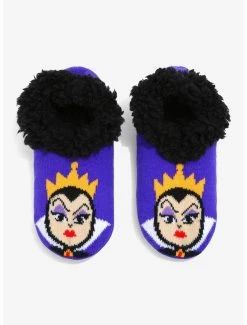 Disney Villains Evil Queen Portrait Slipper Socks - BoxLunch Exclusive -BoxLunch Shop 18809355 av1