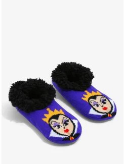 Disney Villains Evil Queen Portrait Slipper Socks - BoxLunch Exclusive