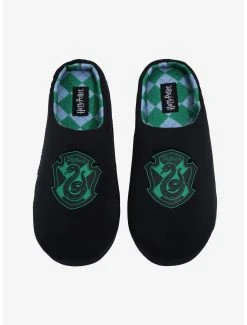Harry Potter Slytherin Serpent Crest Slippers - BoxLunch Exclusive -BoxLunch Shop 18858776 av1