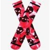 Marvel Spider-Man Miles Morales Chibi Allover Print Tie-Dye Crew Socks - BoxLunch Exclusive -BoxLunch Shop 18859014 hi