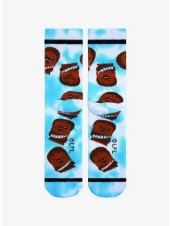 Star Wars Chibi Chewbacca Tie-Dye Crew Socks - BoxLunch Exclusive -BoxLunch Shop 18859122 av2