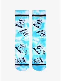 Star Wars Chibi Stormtrooper Tie-Dye Crew Socks - BoxLunch Exclusive -BoxLunch Shop 18859128 av2