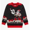 Disney The Nightmare Before Christmas Jack Skellington In A Sled Toddler Holiday Sweater - BoxLunch Exclusive -BoxLunch Shop 19046122 hi