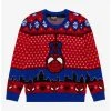 Marvel Spider-Man Chibi Spidey Youth Holiday Sweater - BoxLunch Exclusive -BoxLunch Shop 19046127 hi