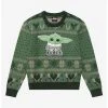 Our Universe Star Wars The Mandalorian Grogu Youth Holiday Sweater - BoxLunch Exclusive