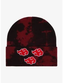 Naruto Shippuden Akatsuki Clouds Acid Wash Cuff Beanie - BoxLunch Exclusive
