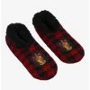 Harry Potter Gryffindor Crest Plaid Slipper Socks - BoxLunch Exclusive -BoxLunch Shop 19183510 hi