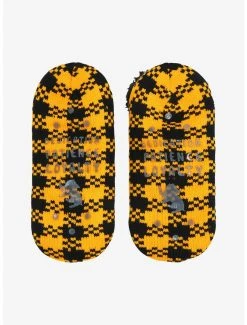 Harry Potter Hufflepuff Plaid Fleece Slipper Socks - BoxLunch Exclusive -BoxLunch Shop 19183516 av2