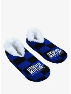 The Office Dunder Mifflin Logo Slipper Socks - BoxLunch Exclusive