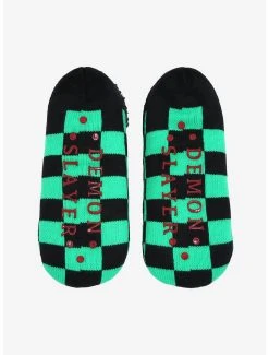 Demon Slayer: Kimetsu No Yaiba Tanjiro Kamado Hanafuda Earring Slipper Socks - BoxLunch Exclusive -BoxLunch Shop 19183848 av2