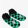 Demon Slayer: Kimetsu No Yaiba Tanjiro Kamado Hanafuda Earring Slipper Socks - BoxLunch Exclusive