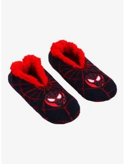 Marvel Spider-Man Miles Morales Chibi Miles Slipper Socks - BoxLunch Exclusive