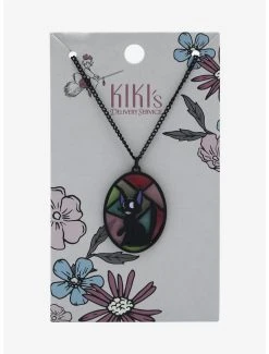 Studio Ghibli Kiki’s Delivery Service Jiji Stained Glass Necklace - BoxLunch Exclusive -BoxLunch Shop 19235437 av2