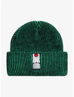 Demon Slayer: Kimetsu No Yaiba Tanjiro Hanafuda Earrings Cuff Beanie - BoxLunch Exclusive